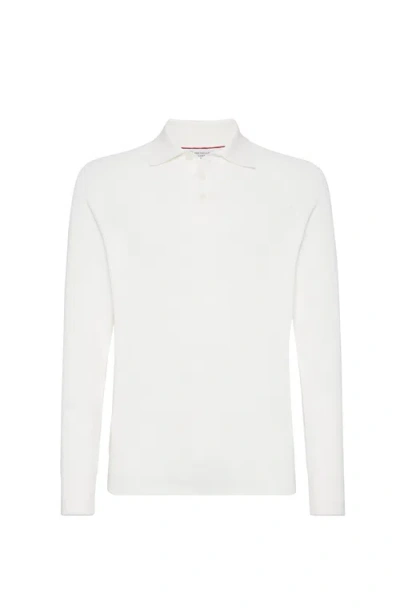 Brunello Cucinelli Polo-style Sweater In White