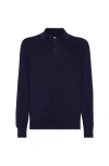 Brunello Cucinelli Polo-style Sweater In Blue
