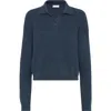 Brunello Cucinelli Polo-style Sweater In Blue