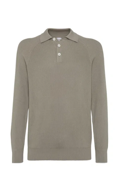 BRUNELLO CUCINELLI BRUNELLO CUCINELLI POLO-STYLE SWEATER