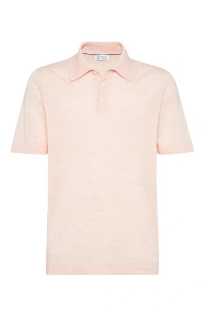 Brunello Cucinelli Polo-style Sweater In Light Pink