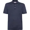 Brunello Cucinelli Knit Polo T-shirt In Night