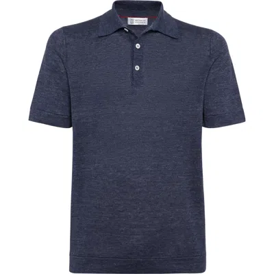 Brunello Cucinelli Polo-style Sweater In Night