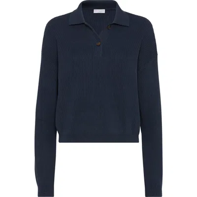 BRUNELLO CUCINELLI BRUNELLO CUCINELLI POLO-STYLE SWEATER