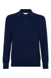 Brunello Cucinelli Polo-style Sweater In Night