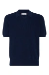 Brunello Cucinelli Cotton Polo Shirt In Navy
