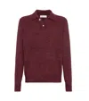 Brunello Cucinelli Cashmere Polo Shirt In Red