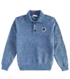 Brunello Cucinelli Polo Sweater In Blue