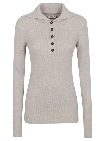 BRUNELLO CUCINELLI POLO SWEATER