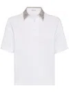 Brunello Cucinelli Short-sleeved Polo T-shirt In White
