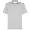 Brunello Cucinelli Polo With Faux-layering In Grey