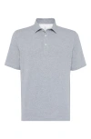Brunello Cucinelli Men Short Sleeve Polo In Multicolor