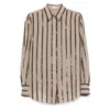 Brunello Cucinelli Vertical Striped Cotton Shirt