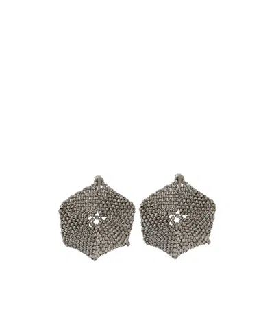 BRUNELLO CUCINELLI BRUNELLO CUCINELLI METALLIC HEXAGON SHAPE EARRINGS