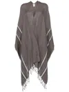 Brunello Cucinelli Poncho In Grey