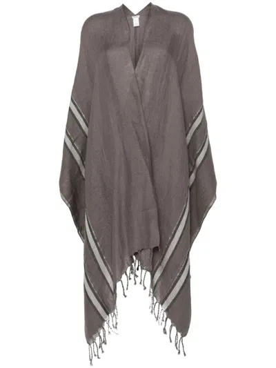 Brunello Cucinelli Poncho In Grey