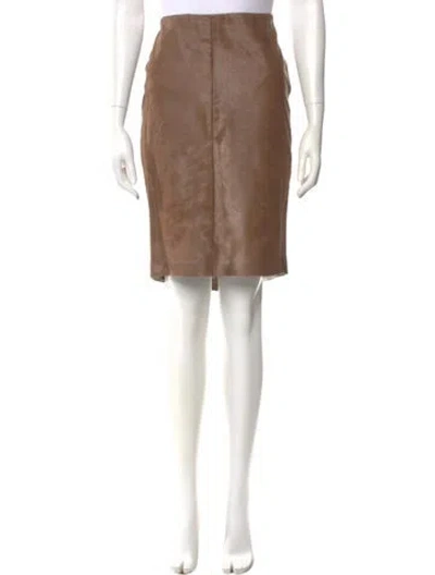 Pre-owned Brunello Cucinelli Ponyhair Knee-length Skirt In Neutral