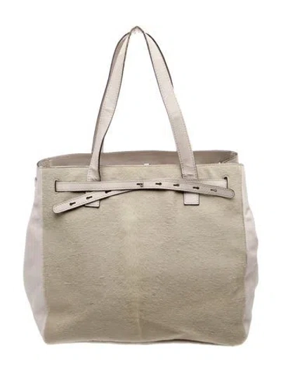 Pre-owned Brunello Cucinelli Ponyhair Tote In Gray
