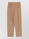 Brunello Cucinelli Lightweight Poplin Five-pocket Track Trousers With Monili Clothing In Brown