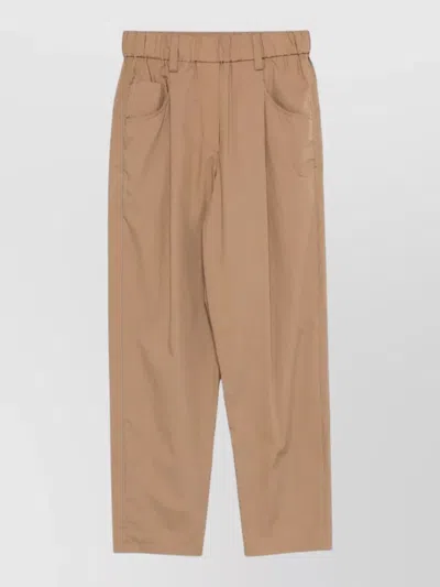 BRUNELLO CUCINELLI COTTON CROPPED STRAIGHT-LEG TROUSERS