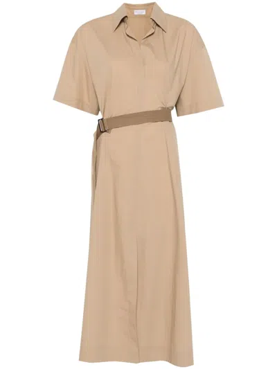 BRUNELLO CUCINELLI POPLIN MIDI DRESS