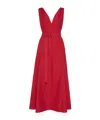Brunello Cucinelli Dress Cotton-blend Belted Waist In Red
