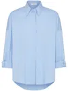Brunello Cucinelli Poplin Shirt In 蓝色