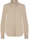 Brunello Cucinelli Popeline Cotton Shirt In 中性色