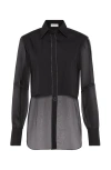 Brunello Cucinelli Semi-sheer Button-up Shirt In Black