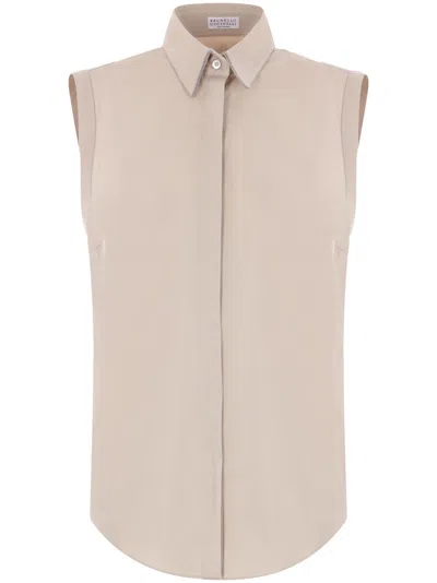 Brunello Cucinelli Shirts In Beige