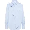 Brunello Cucinelli Long Sleeve Collared Shirt With Bow Detail