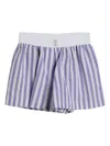 Brunello Cucinelli Poplin Track Shorts In Purple