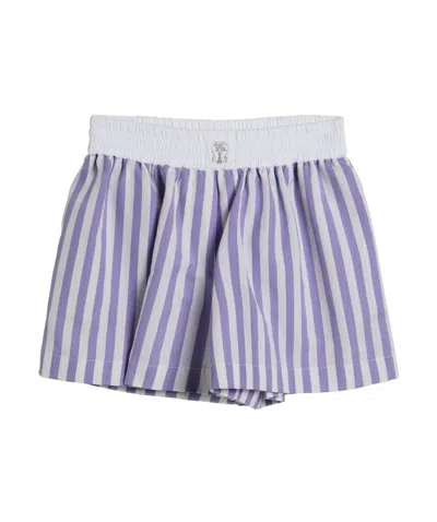 BRUNELLO CUCINELLI POPLIN TRACK SHORTS