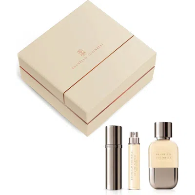 Brunello Cucinelli Pour Femme Eau De Parfum 3-piece Gift Set In Transparent