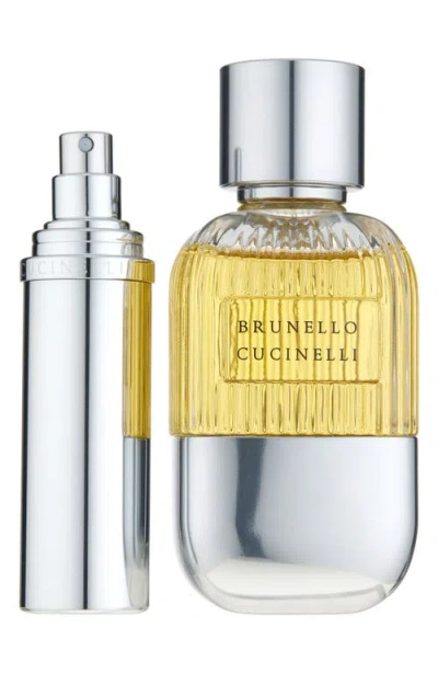 Brunello Cucinelli Pour Homme Eau De Parfum Travel Gift Set In Transparent