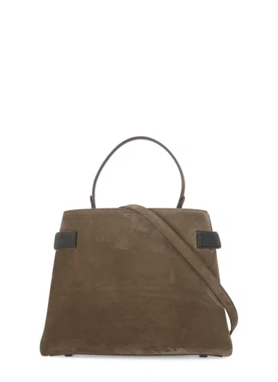 Brunello Cucinelli Precious Bands Shoulder Bag In Gray