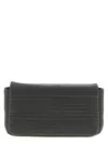 Brunello Cucinelli Monili Convertible Flap Leather Clutch Bag In Black