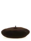 Brunello Cucinelli Wool Monili Beret In Brown