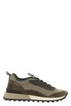 Brunello Cucinelli Streamlined Sneakers With Mesh Panels In Brown