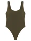 Brunello Cucinelli One Piece Swimsuit Scoop Neckline High Cut In Black