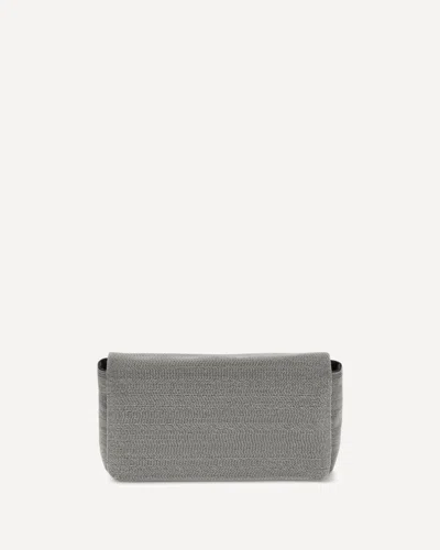 Brunello Cucinelli Precious Flap Shoulder Bag In Gray