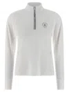 Brunello Cucinelli Half-zip Embroidered Sweatshirt In White