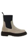 Brunello Cucinelli Precious Loop Detail Ankle Boots In Neutral