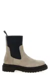Brunello Cucinelli Precious Loop Detail Ankle Boots In Sand