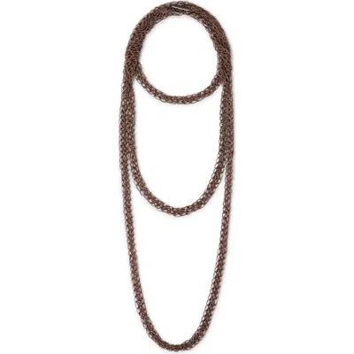 Brunello Cucinelli Precious Loops Necklace In Bronze
