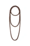 Brunello Cucinelli Precious Loops Necklace In Bronze