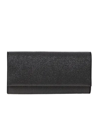 BRUNELLO CUCINELLI BRUNELLO CUCINELLI PRECIOUS MONILI CHAIN FOLDOVER TOP CLUTCH BAG
