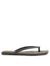 Brunello Cucinelli Bead-embellished Leather Flip Flops