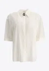 Brunello Cucinelli Women Crepe De Chine Shirt With Precious Buttonhole In White