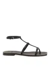 Brunello Cucinelli Precious Strap Sandals In Brown